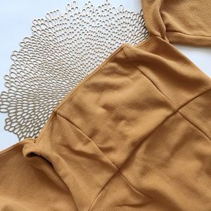 asos Off the shoulder Bardot mustard dress - Sz 8